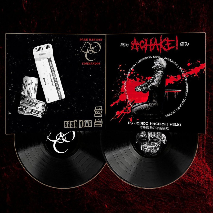 Achake!, Dark Harvest Commandos – Es Jodido Hacerse Viejo / Numb Down The Pain / LP